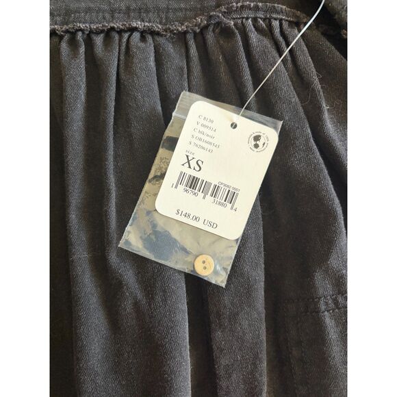 Free People Black Denim Mini Dress – NWT, Size XS - Picture 2 of 5